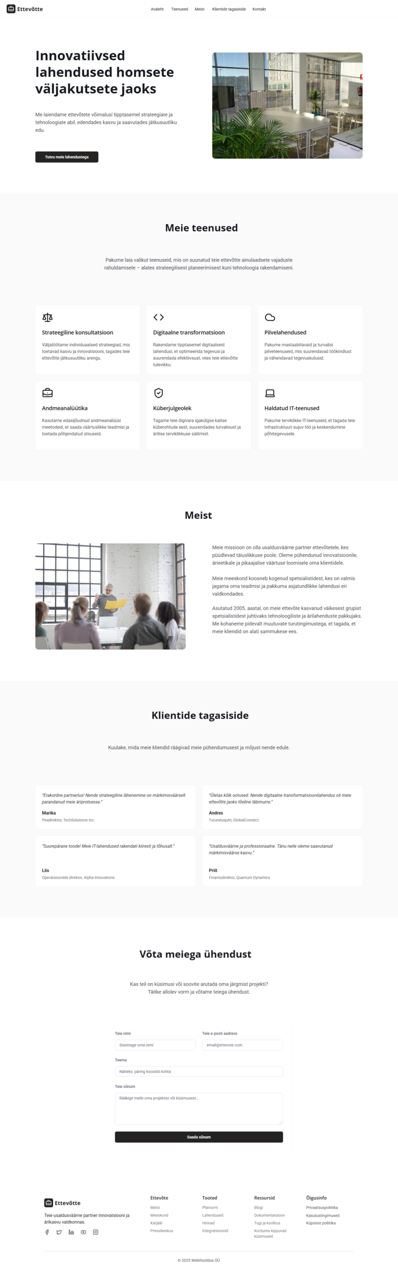 Ettevõtte veebileht